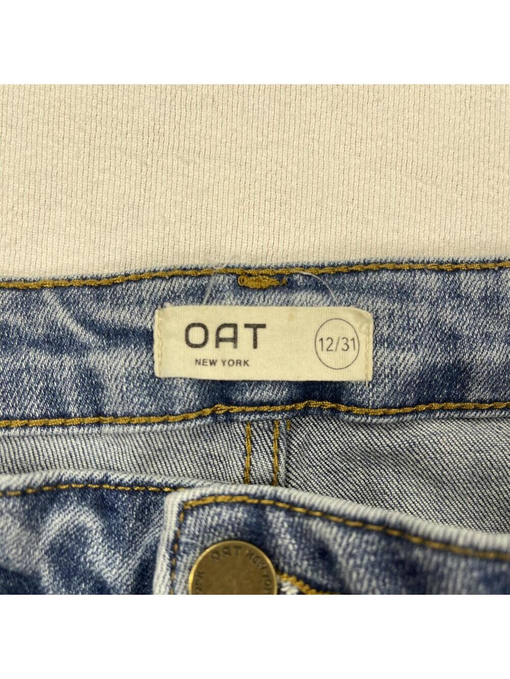 Oat New York Wide Leg Jeans Women's Size 12/31 High Rise Pockets Crop Fit Baggy - Picture 3 of 10